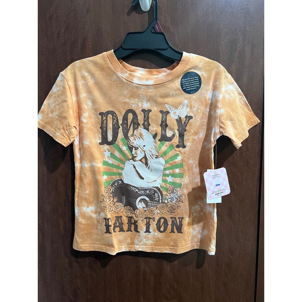 Dolly Parton Boys Tie Dye Graphic Tee with Short Sleeves, Size S  / F-028